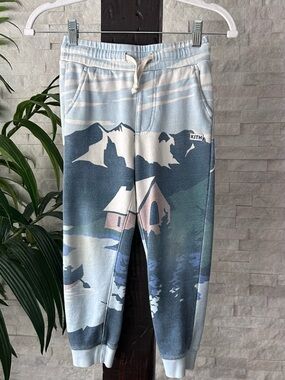 Kith Kids Scenic AOP Williams Jogger Cotton Blend Pants Evergreen Kids Size 6
